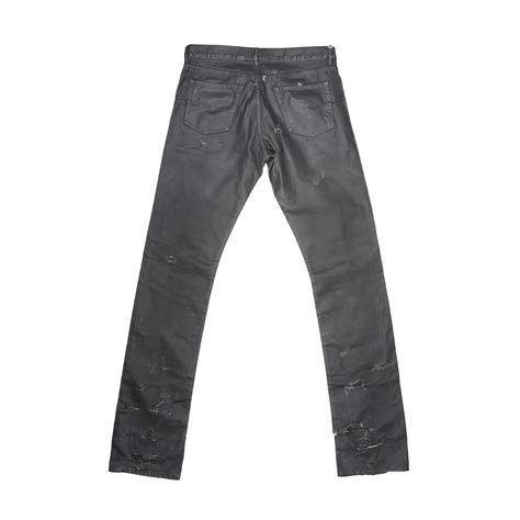 Dior Homme SS04 “Strip” Waxed Destroyed Denim 